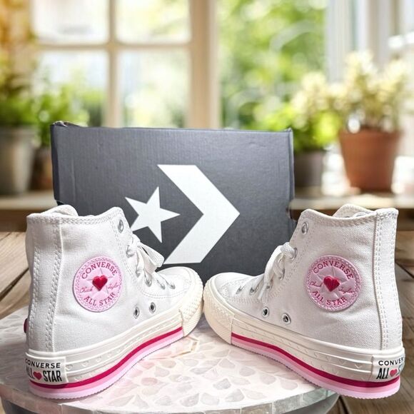 Converse Chuck Taylor All-Star CTAS Embroidered Hi-top Valentines Shoes Sneakers - Picture 8 of 14